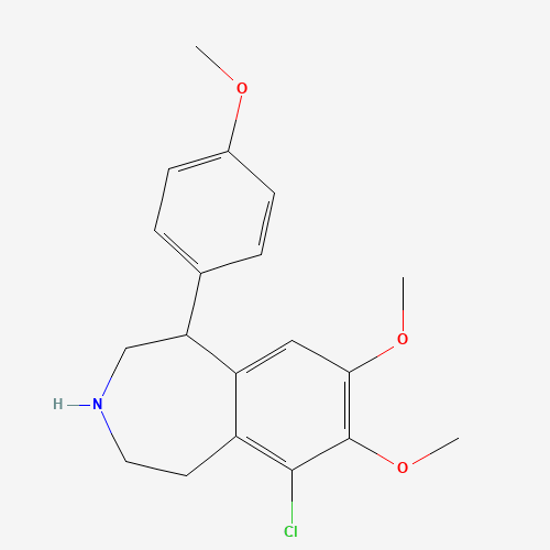 67287-53-0 6-Chloro-2,3,4,5-tetrahydro-7,8-dimethoxy-1-(4-methoxyphenyl)-1H-3-benzazepine chemical structure