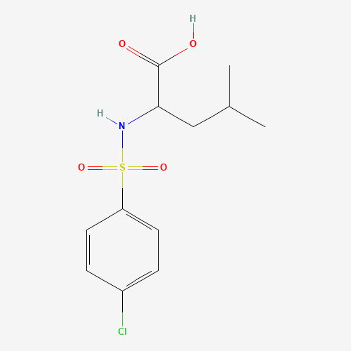 68305-77-1 2-([(4-CHLOROPHENYL)SULFONYL]AMINO)-4-METHYLPENTANOIC ACID chemical structure