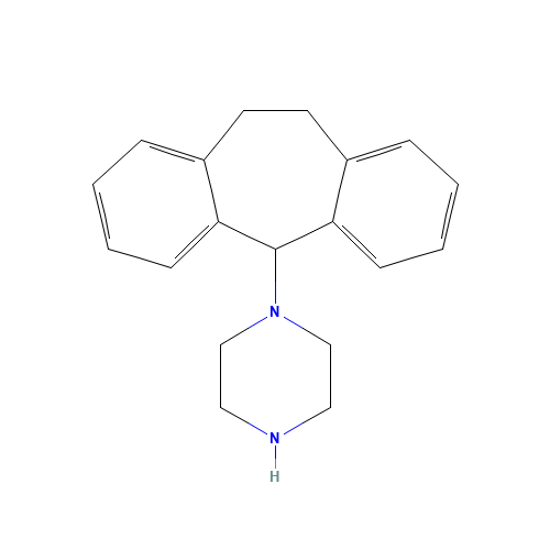 69159-50-8 1-(DIBENZOSUBERYL)PIPERAZINE chemical structure