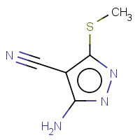 72760-85-1 3-AMINO-5-(METHYLTHIO)PYRAZOLE-4-CARBONITRILE chemical structure