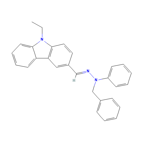 75238-79-8 9-ETHYLCARBAZOLE-3-CARBOXALDEHYDE N-BENZYL-N-PHENYLHYDRAZONE chemical structure