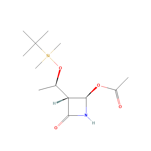 76855-69-1 (3S,4R)-4-Acetoxy-3-[(R)-1-(tert-butyldimethylsilyloxy)ethyl]azetidin-2-one chemical structure