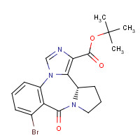 84379-13-5 9H-IMIDAZO(1,5-A)PYRROLO(2,1-C)(1,4)BENZODIAZEPINE-1-CARBOXYLIC ACID,11,12,13,13A-TTRRRAHYDRO-8-BROMO-9-OXO-,1,1-DIMETHYLETHYL ESTER,(S)- chemical structure