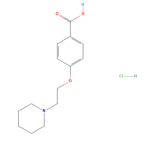 84449-80-9 4-[2-(1-Pipiridine)ethoxybenzoic acid hydrochloride chemical structure