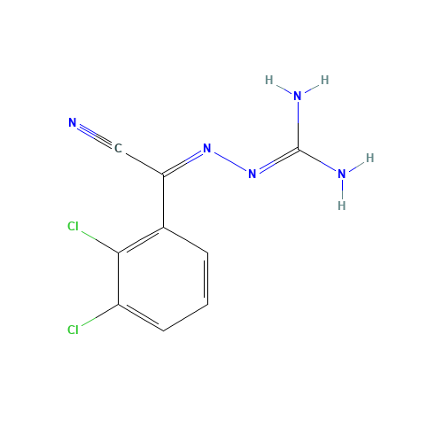 84689-20-3 2-(2,3-Dichlorophenyl)-2-guanidinyliminoacetonitrile chemical structure