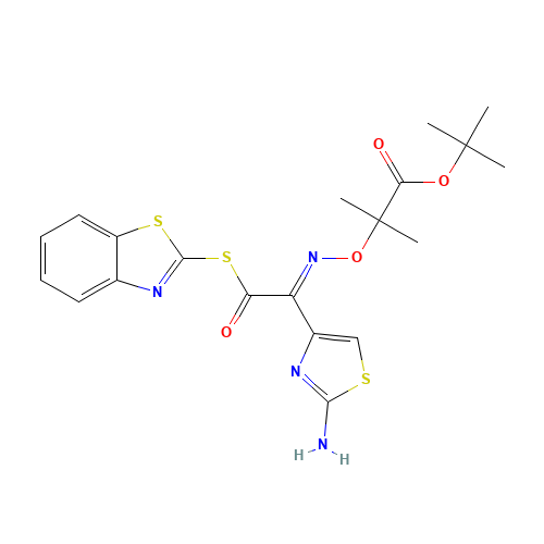 89604-92-2 2-Mercaptobenzothiazolyl-(Z)-(2-aminothiazol-4-yl)-2-(tert-butoxycarbonyl) isopropoxyiminoacetate chemical structure