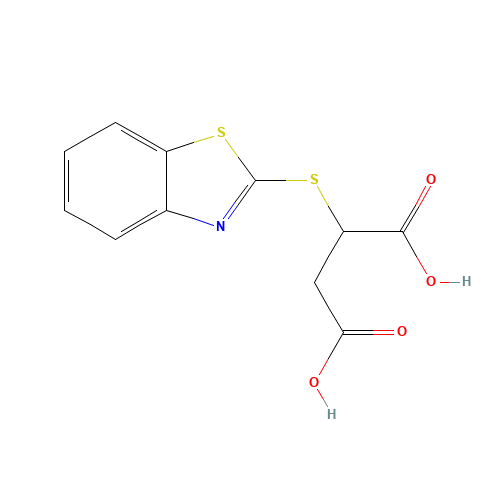 95154-01-1 2-(1,3-BENZOTHIAZOL-2-YLTHIO)SUCCINIC ACID chemical structure