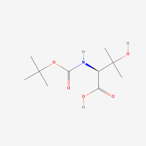 102507-13-1 N-BOC-(S)-2-AMINO-3-HYDROXY-3-METHYLBUTANOIC ACID chemical structure