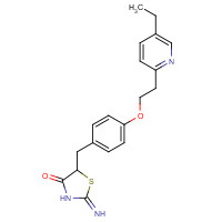 105355-26-8 5-{4-[2-(5-Ethyl-2-pyridyl)ethoxy]benzyl}-2-imino-4-thiazolidinone chemical structure