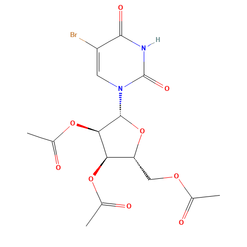 105659-32-3 5-BROMO-2',3',5'-TRI-O-ACETYLURIDINE chemical structure