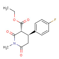 109887-52-7 trans-3-Ethoxycarbonyl-4-(4-flurophenyl)-N-methyl piperdine-2,6-dione chemical structure