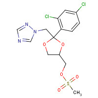 115897-54-6 2-(2,4-DICHLOROPHENYL)-2-(1,2,4-TRIAZOL-1-YL METHYL)-1,3-DIOXALANE-4-YL METHYL METHANE SULFONATE chemical structure
