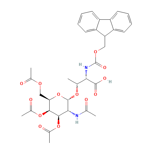 116783-35-8 FMOC-THR(GALNAC(AC)3-ALPHA-D)-OH chemical structure