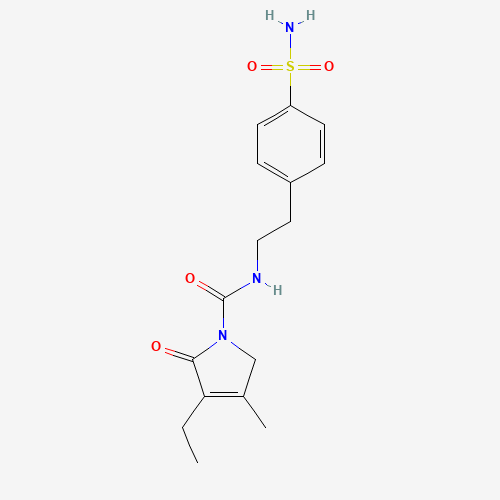 119018-29-0 4-[2-[(3-Ethyl-4-methyl-2-oxo-3-pyrrolin-1-yl)carboxamido]ethyl]benzenesulfonamide chemical structure