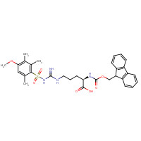 120075-24-3 N-Fmoc-N'-(4-methoxy-2,3,6-trimethylbenzenesulfonyl)-D-arginine chemical structure