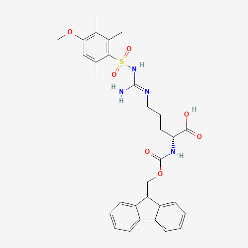 120075-24-3 N-Fmoc-N'-(4-methoxy-2,3,6-trimethylbenzenesulfonyl)-D-arginine chemical structure