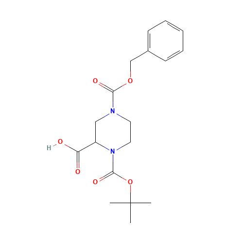 129365-23-7 N-1-BOC-N-4-CBZ-2-PIPERAZINECARBOXYLIC ACID T-BUTYL ESTER chemical structure