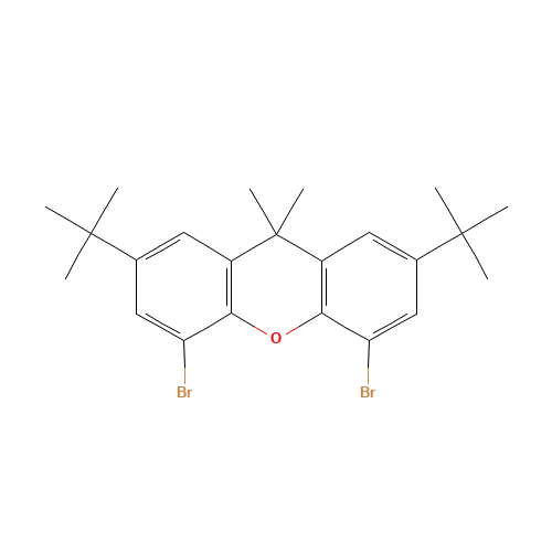 130525-43-8 4,5-DIBROMO-2,7-DI-TERT-BUTYL-9,9-DIMETHYLXANTHENE chemical structure