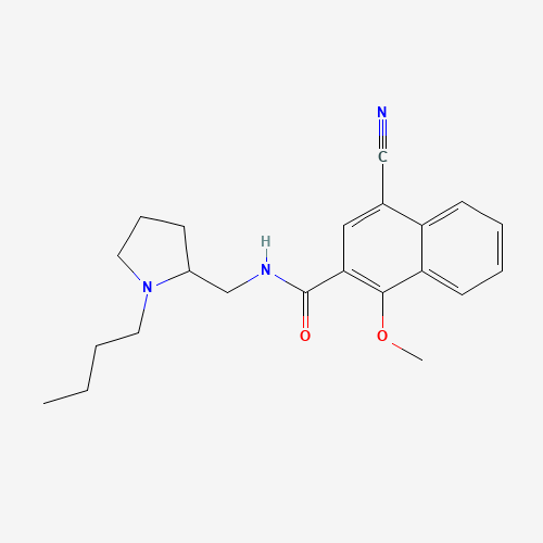 149649-22-9 N-[(1-BUTYL-2-PYRROLIDINYL)METHYL]-4-CYANO-1-METHOXY-2-NAPHTHALENECARBOXAMIDE chemical structure