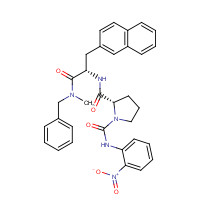 180046-99-5 1-[[(2-NITROPHENYL)AMINO]CARBONYL]-L-PROLYL-N-METHYL-3-(2-NAPHTHALENYL)-N-(PHENYLMETHYL)-L-ALANINAMIDE chemical structure