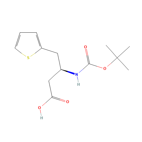 190190-47-7 BOC-(S)-3-AMINO-4-(2-THIENYL)-BUTYRIC ACID chemical structure