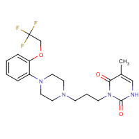 232953-52-5 5-METHYL-3-[3-[3-[4-[2-(2,2,2-TRIFLUOROETHOXY)PHENYL]-1-PIPERAZINYL]PROPYL]-2,4-(1H,3H)-PYRIMIDINEDIONE] HYDROCHLORIDE chemical structure