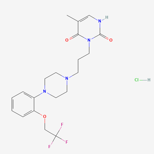 232953-52-5 5-METHYL-3-[3-[3-[4-[2-(2,2,2-TRIFLUOROETHOXY)PHENYL]-1-PIPERAZINYL]PROPYL]-2,4-(1H,3H)-PYRIMIDINEDIONE] HYDROCHLORIDE chemical structure