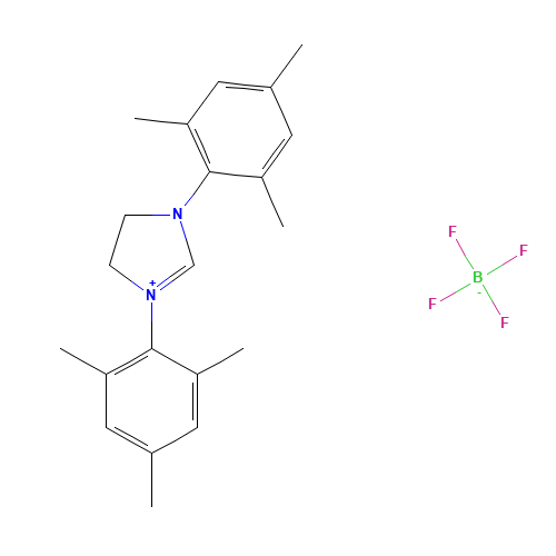 245679-18-9 1,3-BIS(2,4,6-TRIMETHYLPHENYL)-4,5-DIHYDROIMIDAZOLIUM TETRAFLUOROBORATE chemical structure