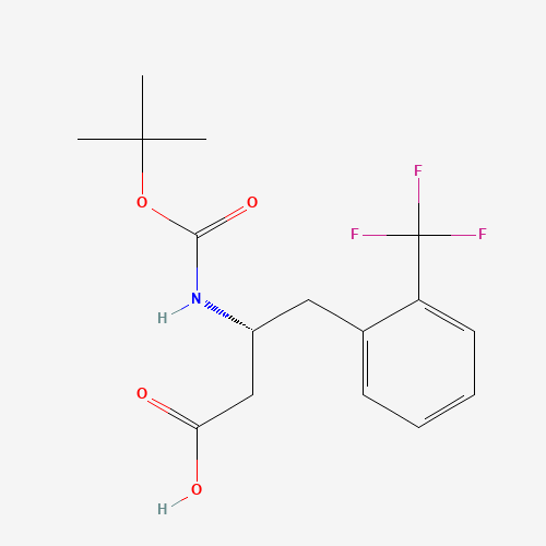 269396-77-2 BOC-(R)-3-AMINO-4-(2-TRIFLUOROMETHYL-PHENYL)-BUTYRIC ACID chemical structure
