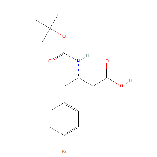 270062-85-6 BOC-(S)-3-AMINO-4-(4-BROMO-PHENYL)-BUTYRIC ACID chemical structure