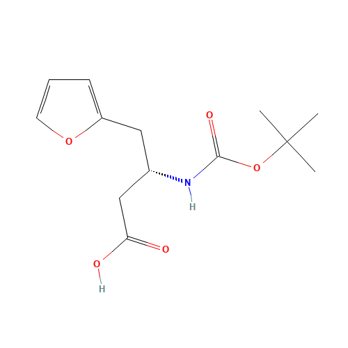 270263-06-4 BOC-(S)-3-AMINO-4-(2-FURYL)-BUTYRIC ACID chemical structure