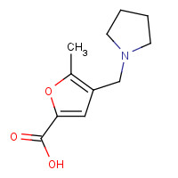 299920-96-0 5-METHYL-4-PYRROLIDIN-1-YLMETHYL-FURAN-2-CARBOXYLIC ACID chemical structure
