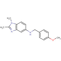 328559-09-7 (1,2-DIMETHYL-1 H-BENZOIMIDAZOL-5-YL)-(4-METHOXY-BENZYL)-AMINE chemical structure