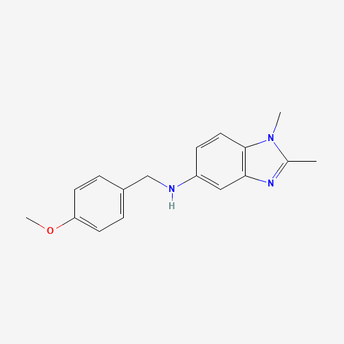328559-09-7 (1,2-DIMETHYL-1 H-BENZOIMIDAZOL-5-YL)-(4-METHOXY-BENZYL)-AMINE chemical structure
