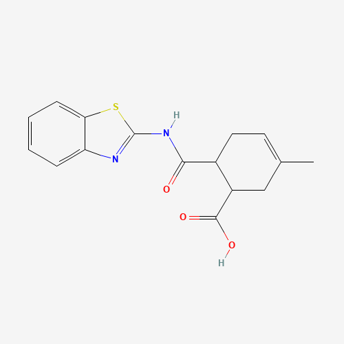332410-15-8 6-(BENZOTHIAZOL-2-YLCARBAMOYL)-3-METHYL-CYCLOHEX-3-ENECARBOXYLIC ACID chemical structure