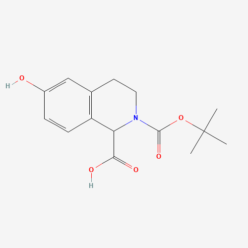 362492-00-0 2-BOC-6-HYDROXY-1,2,3,4-TETRAHYDRO-ISOQUINOLINE-1-CARBOXYLIC ACID chemical structure