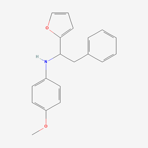 436087-20-6 (1-FURAN-2-YL-2-PHENYL-ETHYL)-(4-METHOXY-PHENYL)-AMINE chemical structure