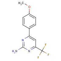 519056-51-0 4-(4-METHOXYPHENYL)-6-(TRIFLUOROMETHYL)PYRIMIDIN-2-AMINE chemical structure