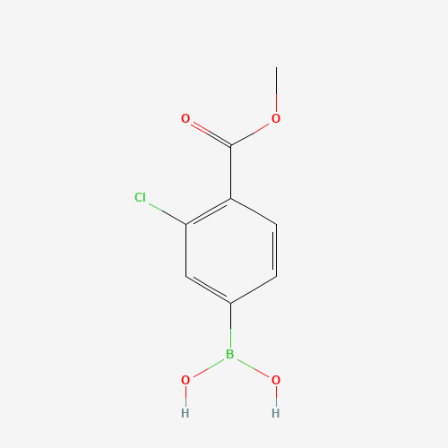 603122-82-3 (3-CHLORO-4-METHOXYCARBONYL)BENZENEBORONIC ACID chemical structure