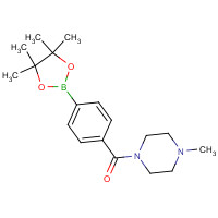 832114-06-4 (4-METHYL-PIPERAZINE-1-YL)-[4-(4,4,5,5-TETRAMETHYL-1,3,2-DIOXABOROLAN-2-YL)-PHENYL]-METHANONE chemical structure