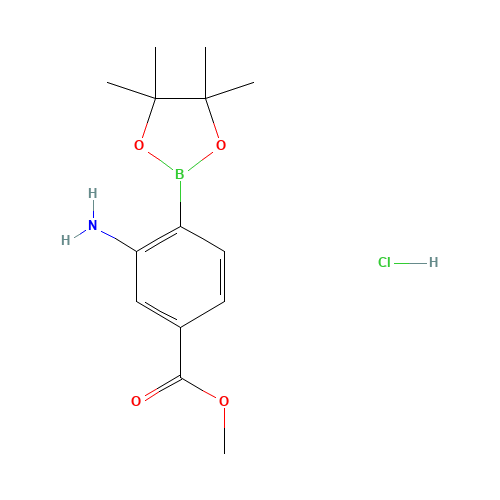 850567-49-6 (2-Amino-4-methoxycarbonylphenyl)boronic acid pinacol ester hydrochloride chemical structure