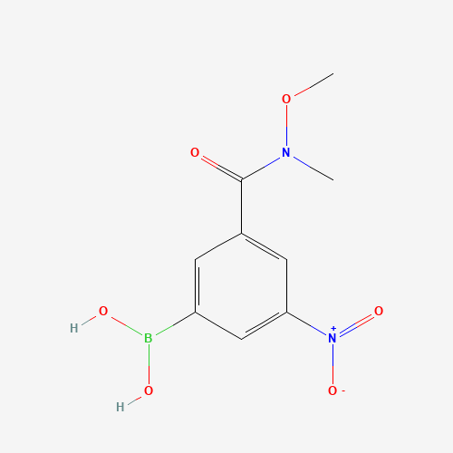 871332-84-2 3-[METHOXY(METHYL)CARBAMOYL]-5-NITROPHENYLBORONIC ACID chemical structure