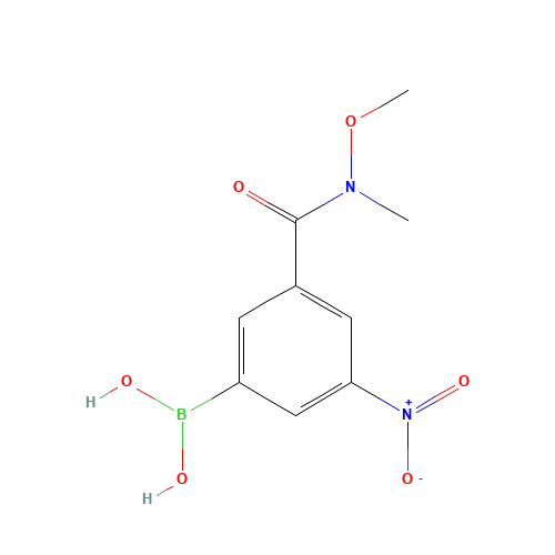 871332-84-2 3-[METHOXY(METHYL)CARBAMOYL]-5-NITROPHENYLBORONIC ACID chemical structure