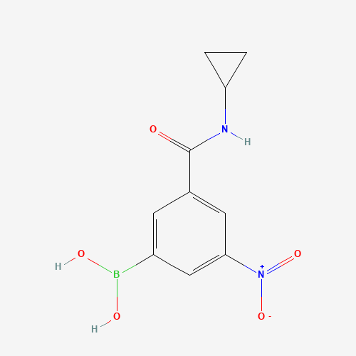871332-86-4 3-(CYCLOPROPYLCARBAMOYL)-5-NITROPHENYLBORONIC ACID chemical structure