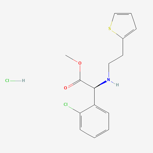 141109-19-5 D-(+)-Methyl-alpha-(2-thienylethamino)(2-chlorophenyl)acetate hydrochloride chemical structure