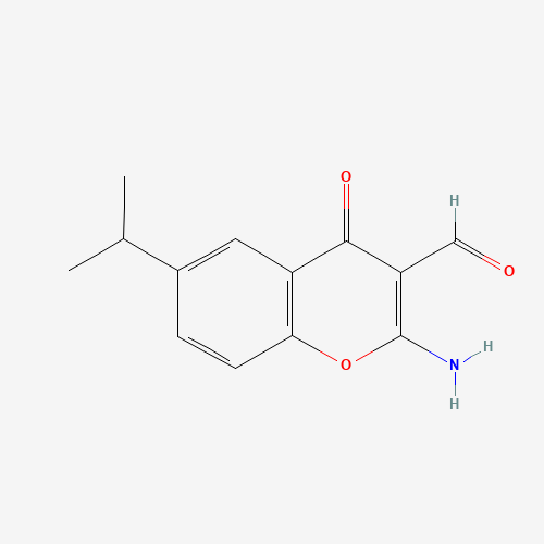 68301-82-6 2-AMINO-6-ISOPROPYL-4-OXO-4H-BENZOPYRAN-3-CARBOXALDEHYDE chemical structure