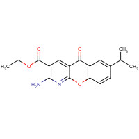 68301-99-5 Ethyl 2-amino-7-isopropyl-5-oxo-5H-[1]benzopyrano[2,3-b]pyridine-3-carboxylate chemical structure