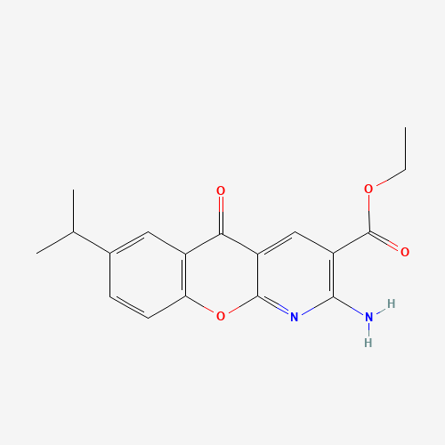 68301-99-5 Ethyl 2-amino-7-isopropyl-5-oxo-5H-[1]benzopyrano[2,3-b]pyridine-3-carboxylate chemical structure