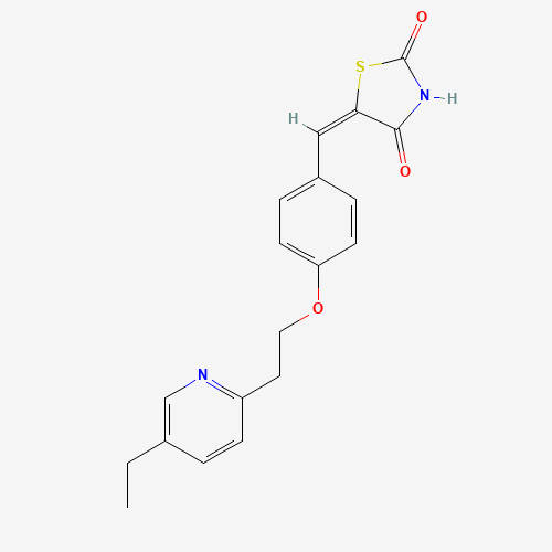 144809-28-9 5-{4-[2-(5-Ethyl-2-pyridinyl)ethoxyl]benzyldene}-2,4-thiazolidinedione chemical structure