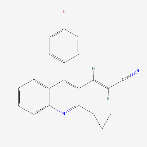 256431-72-8 (E)-3-[2-Cyclopropyl-4-(4-fluorophenyl)-3-quinolinyl]-2-propenenitrile chemical structure
